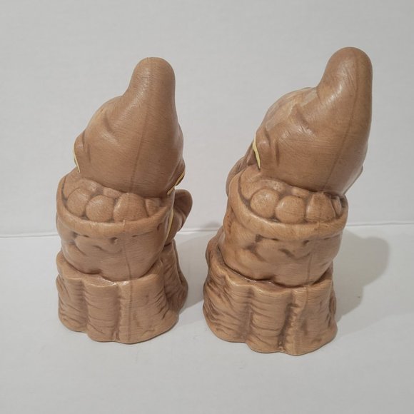 Vintage Twin Winton Garden Gnome Elf Salt & Pepper Shakers 6.25" Pixie 70's MCM - Picture 3 of 9